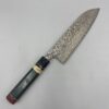 Yoshimi Kato Nickel Damascus VG10 santoku 170mm couteau entier
