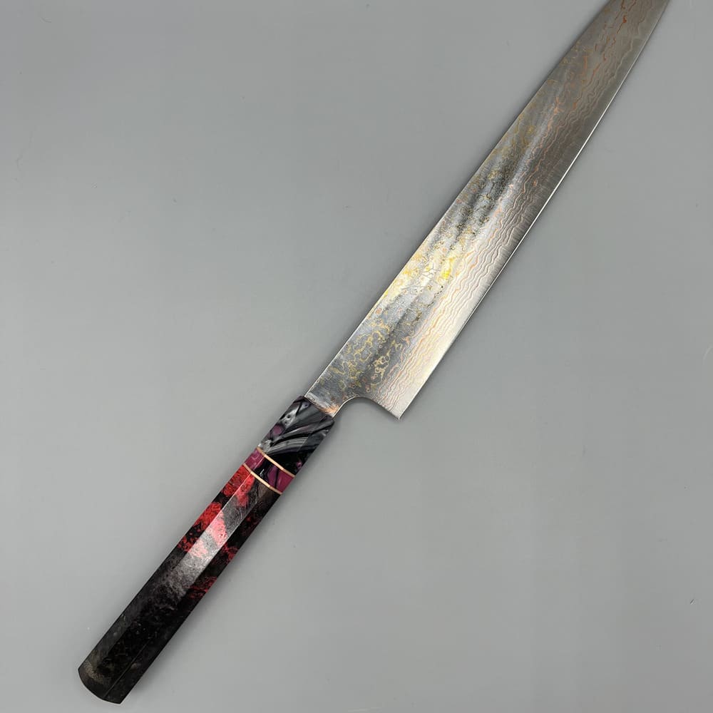 Takeshi Saji Rainbow vg10 sujihiki 270mm EN whole knife