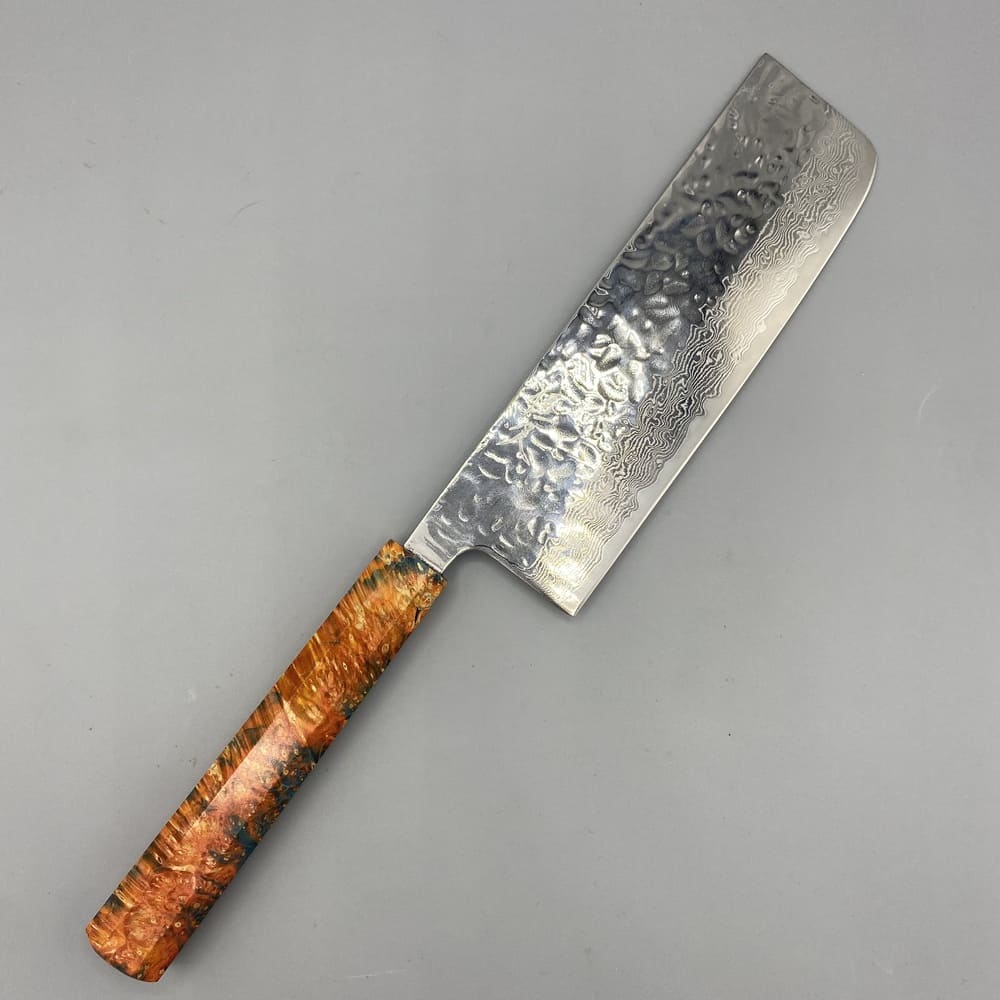 Tsunehisa tsuchime damascus nakiri 170mm EN whole knife