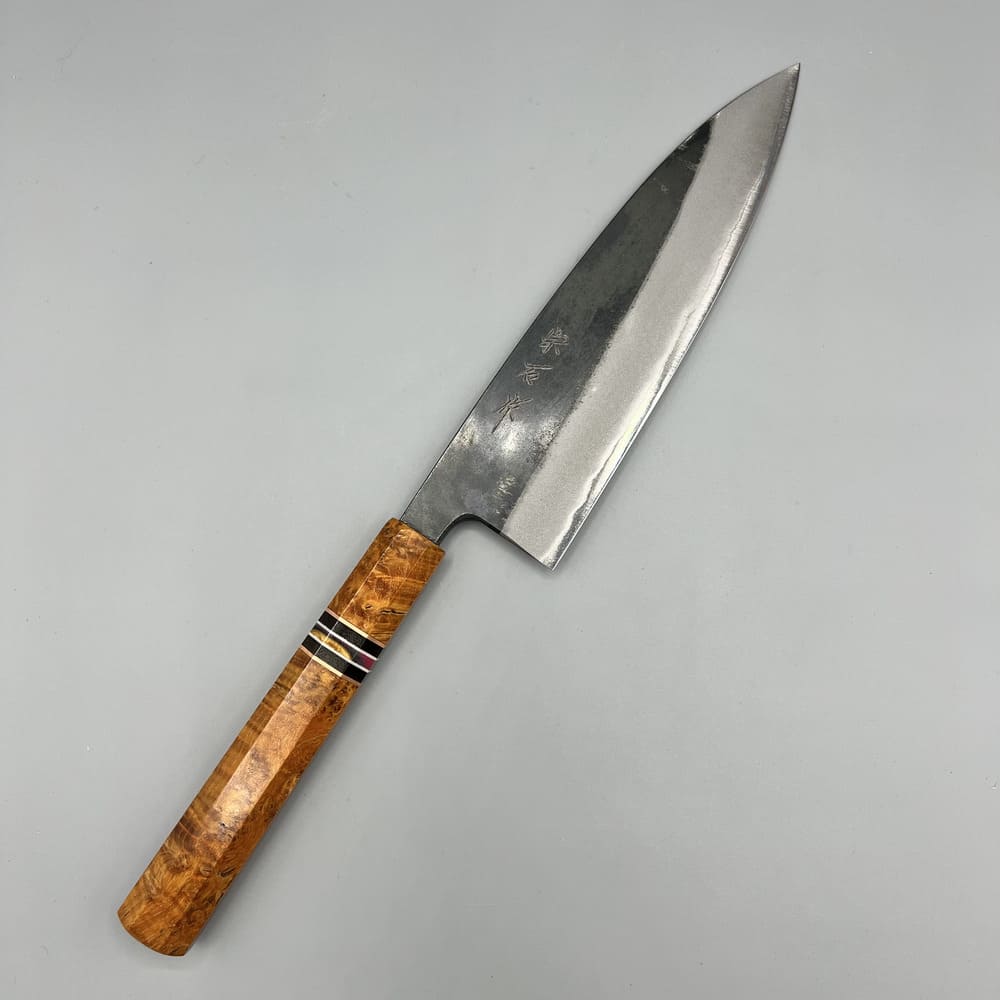 Muneishi kurouchi Aogami gyuto 180mm EN whole knife