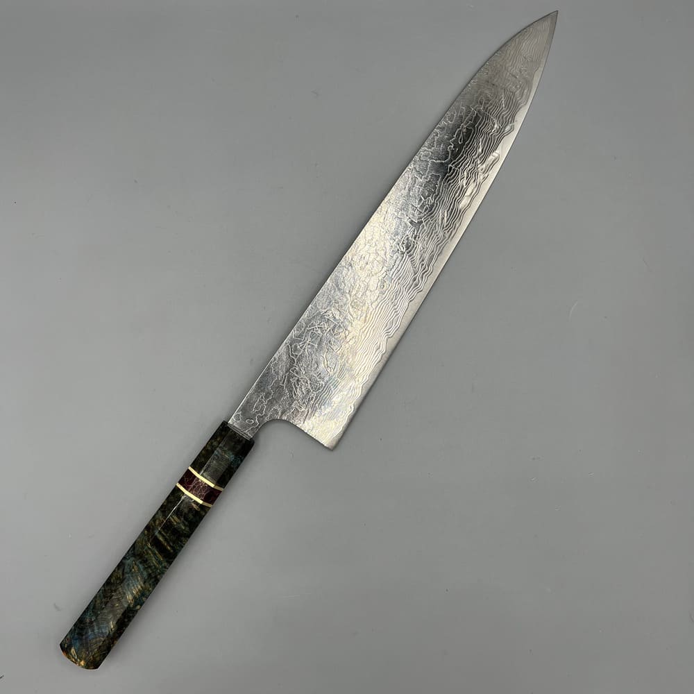 Takeshi Saji Diamond damascus gyuto 270mm EN whole knife