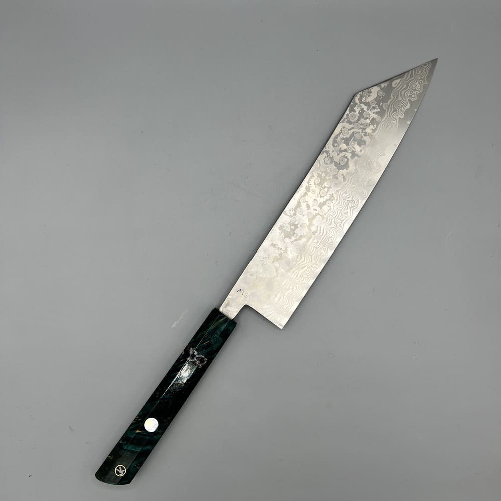 Miyazaki Damascus ATS34 Tsubaki 245mm EN whole knife