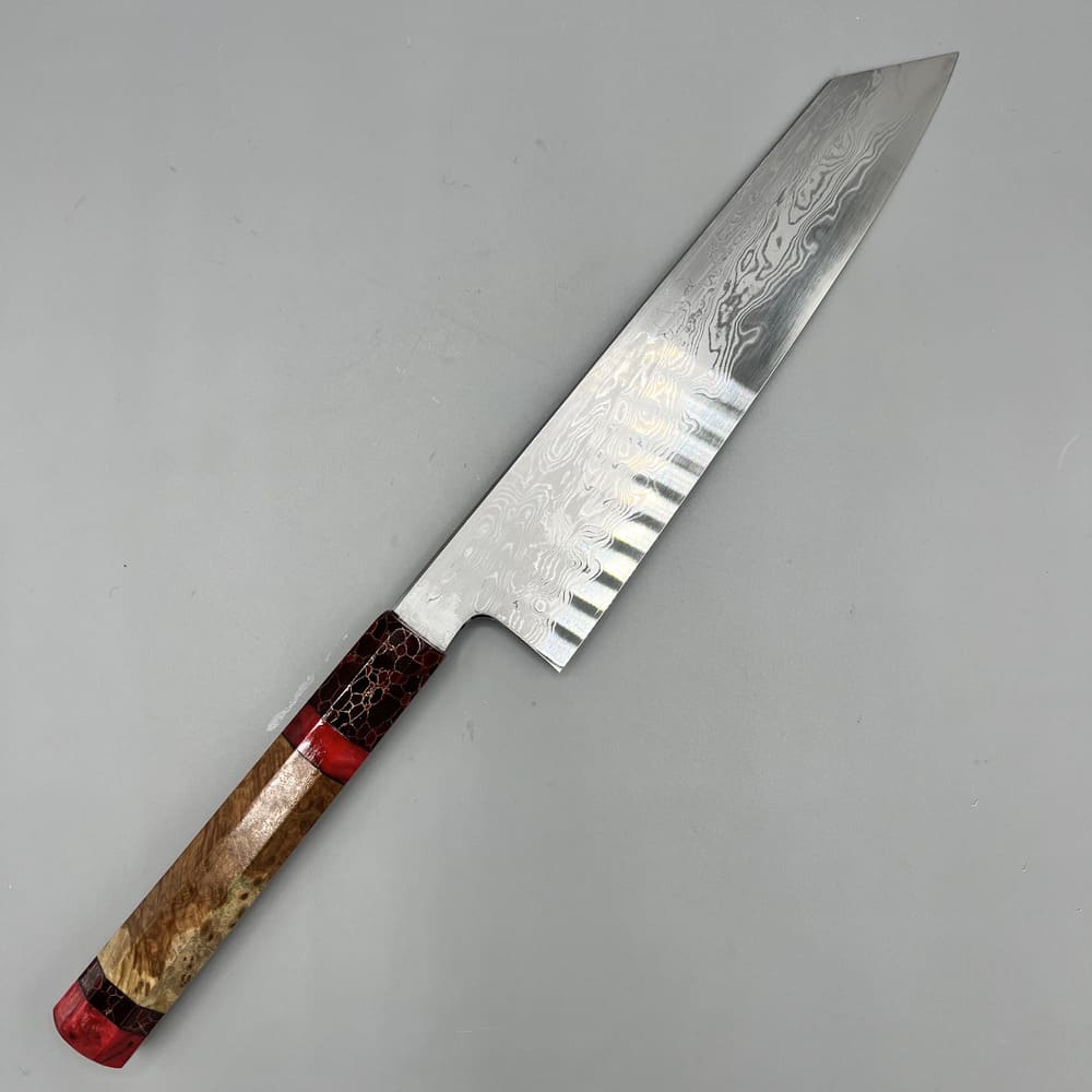 Nakagawa x Myojin Damascus Aogami 1 kiritsuke 210mm EN whole knife
