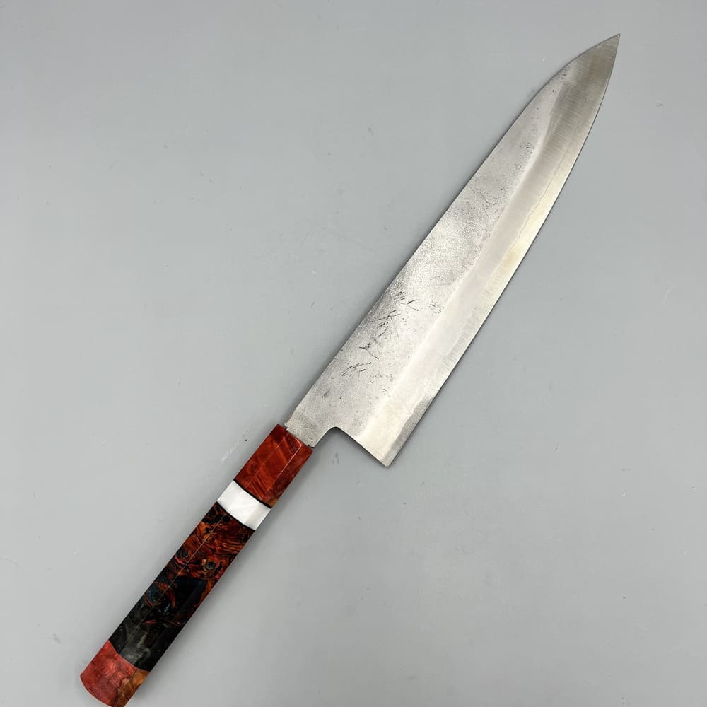 Shigeki Tanaka Ginsan gyuto 240mm EN whole knife
