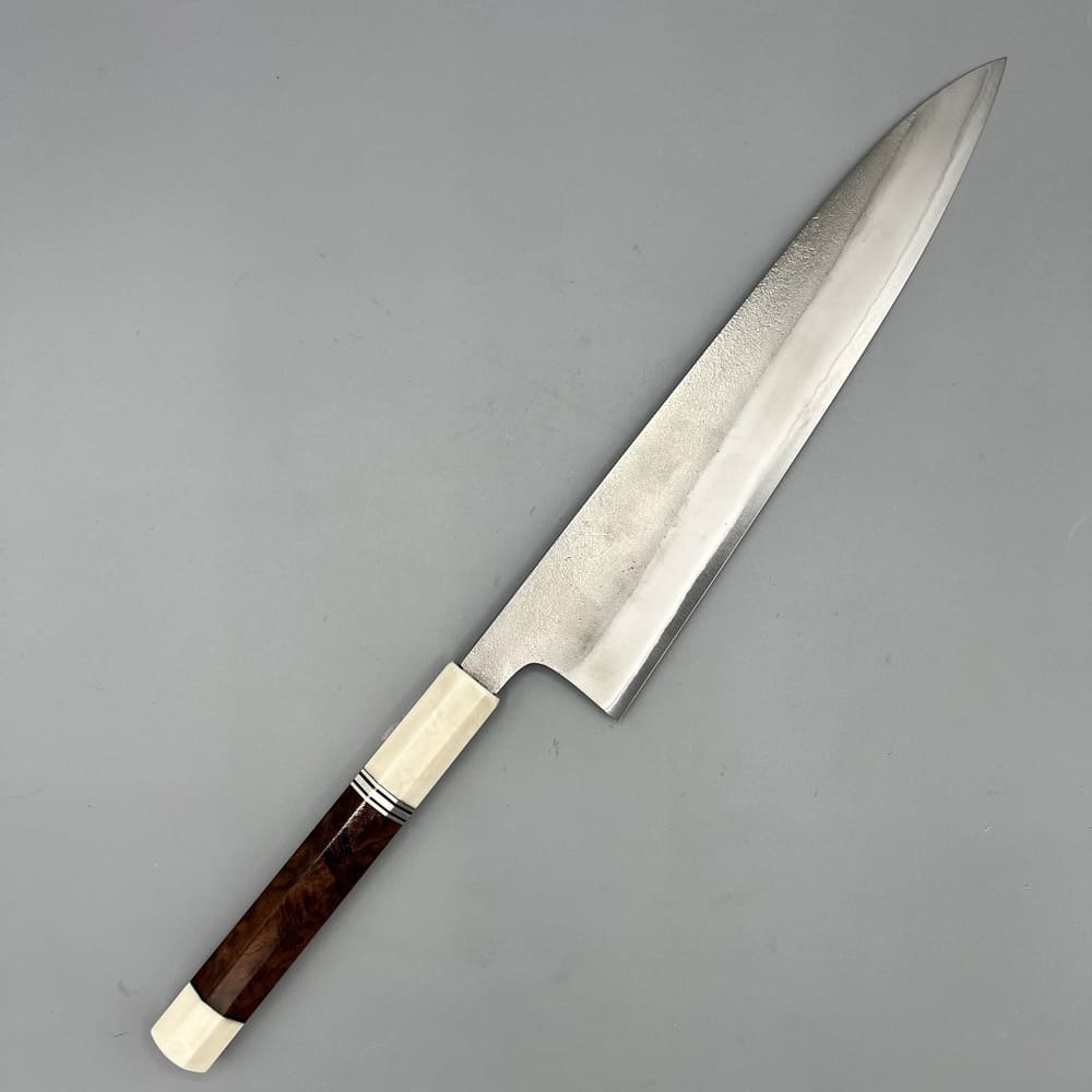 Yoshikane Nashiji W2 gyuto 240mm EN whole knife