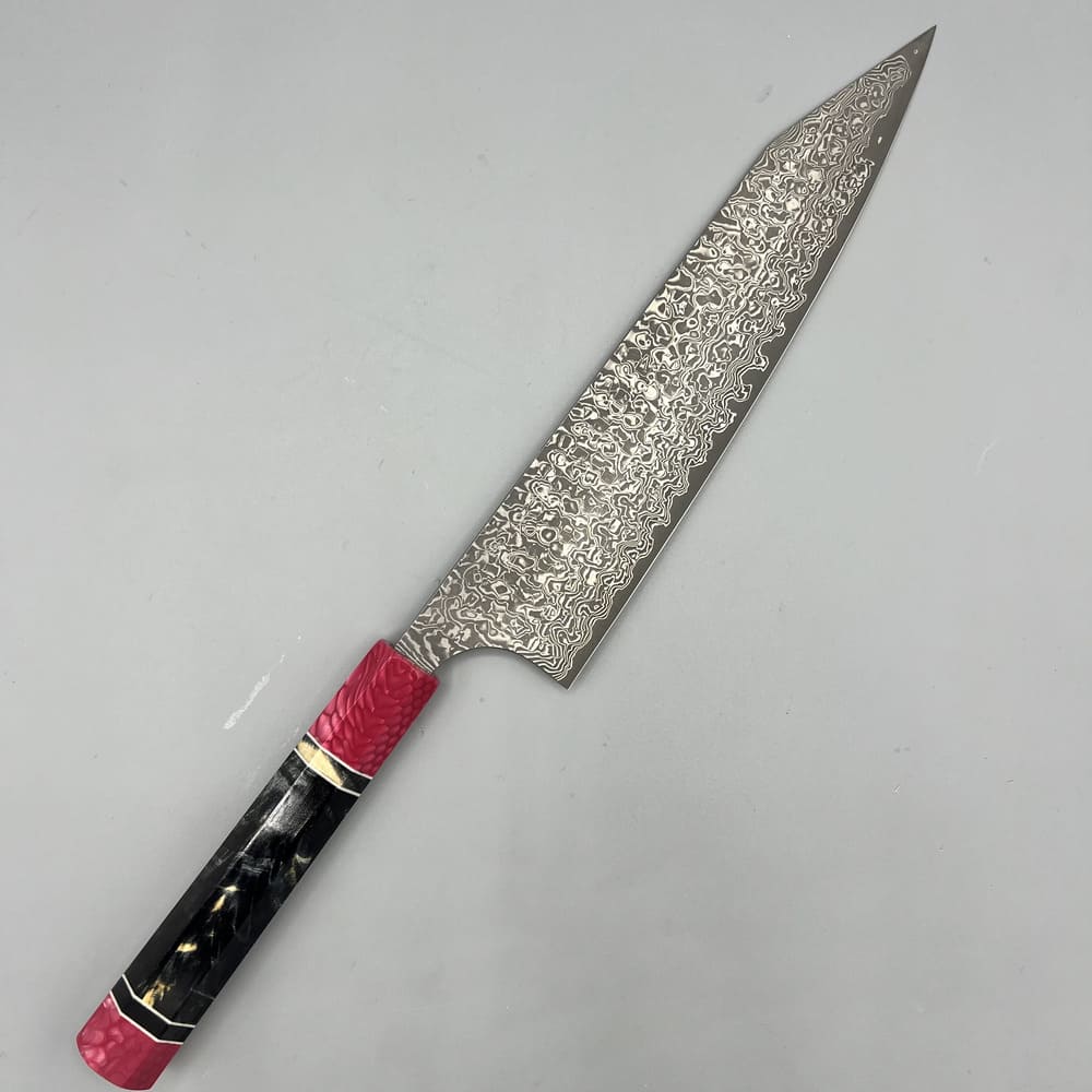Yoshimi Kato VG10 Damascus kiritsuke 210mm EN whole knife