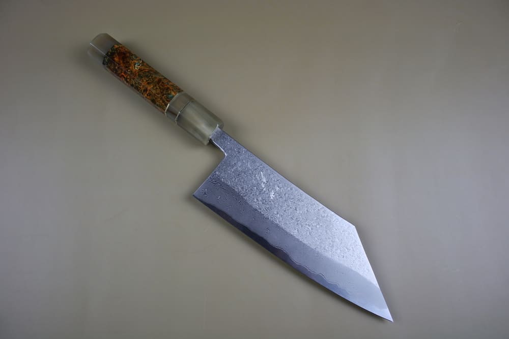 Miyazaki Ginsan Damascus tsubaki 180mm EN whole knife