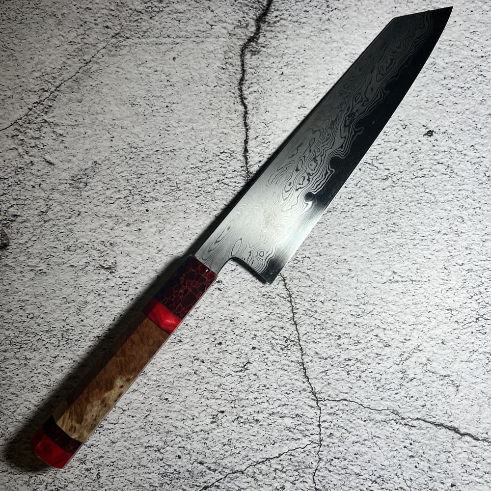 Nakagawa x Myojin Damascus B1 kiritsuke 210mm EN whole knife