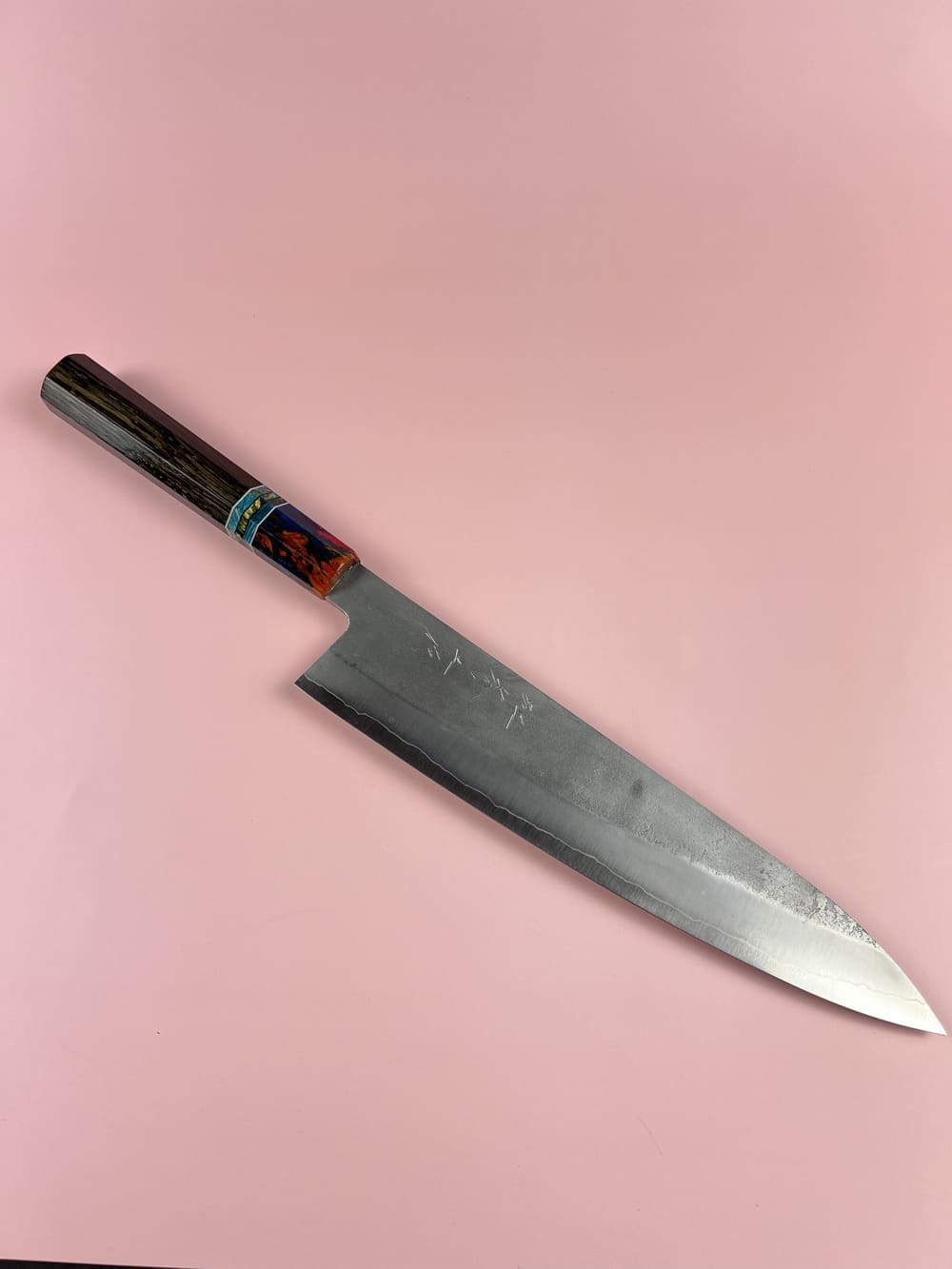 Shigeki Tanaka Nashiji gyuto 240mm EN whole knife