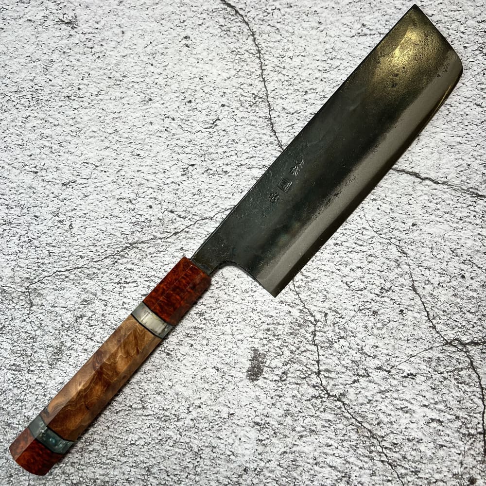 Tsukasa Shirogami #1 nakiri 180mm EN whole knife
