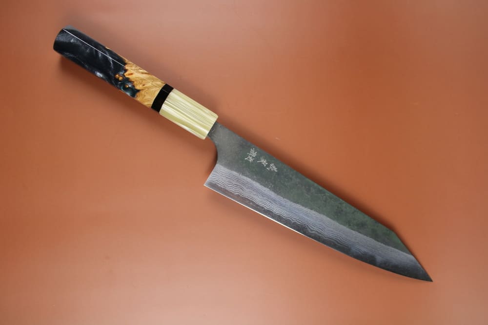 Yoshimi Kato AS Damascus kiritsuke 210mm couteau entier