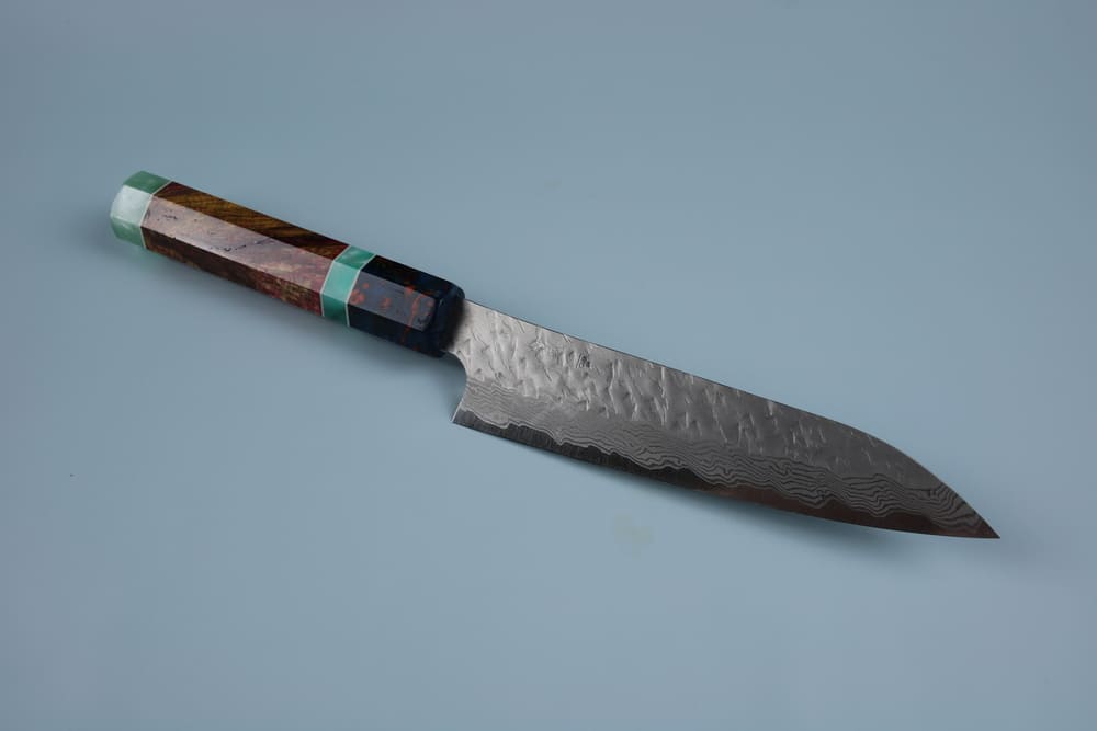 Nigara Tsuchime Damascus petty 150mm EN whole knife